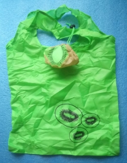 Taška skládací nákupní zelená kiwi