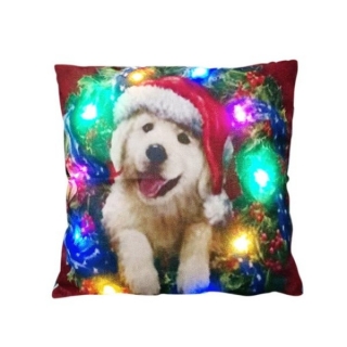 Vánoční svítící LED Povlak na polštář rozměr 45 x 45 cm