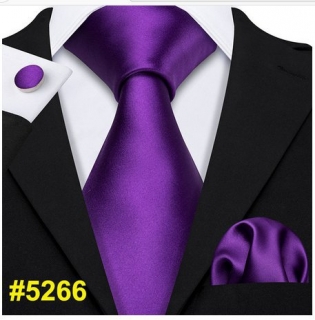 Kravata + kapesníček + manžetové knoflíčky 1 pár souprava pro muže > varianta 5266
