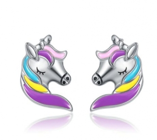 Náušnice dětské pony poník  barevný