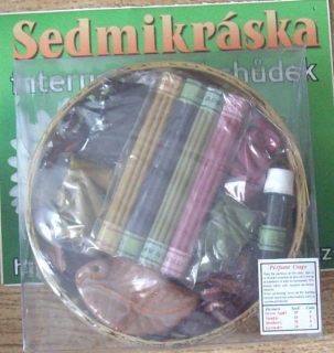 Vonné tyčinky a františky a olejíčky + košíček a stojánek