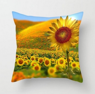 Povlak na polštářek rozměr 45 x 45 cm Polštářek slunečnice