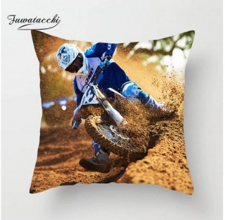 Povlak na polštářek rozměr 45 x 45 cm Polštářek motorka