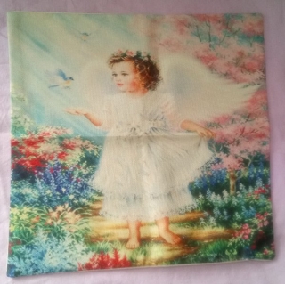 Povlak na polštářek rozměr 45 x 45 cm Polštářek andílek holčička