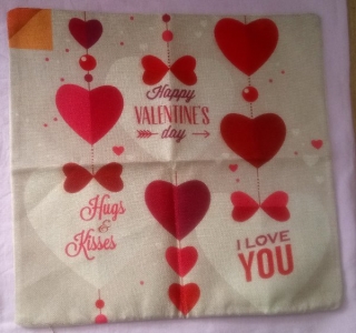 Povlak na polštářek rozměr 45 x 45 cm Polštářek valentines happy day