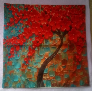 Povlak na polštářek rozměr 45 x 45 cm Polštářek strom