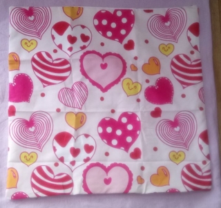 Povlak na polštářek rozměr 45 x 45 cm Polštářek srdíčka