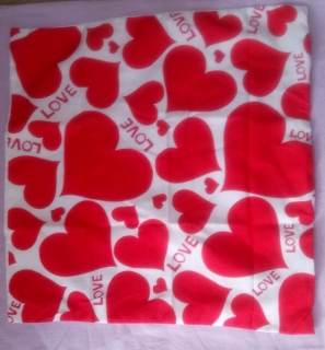 Povlak na polštářek rozměr 45 x 45 cm Polštářek srdíčka srdce love