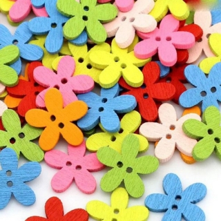 Knoflík kytička mix barev 100Ks