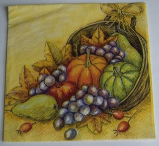 Ubrousek podzimní ovoce ubrousek na decoupage