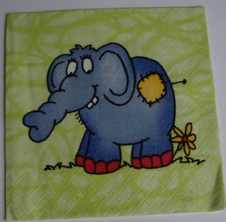 Ubrousek slon  ubrousek na decoupage slůně