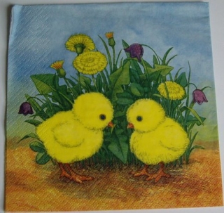 Ubrousek kuřátka  ubrousek na decoupage