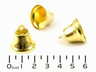 Zvoneček velikost 20mm zlatá