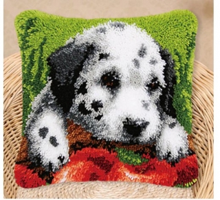 Vyšívací souprava polštář 43x43cm povlak na polštář pejsek štěně > 43x43cm