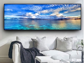 Diamantové vyšívání Obrazy s kamínků KAMÍNKY JSOU PO CELÉ PLOŠE moře moře > 20x60cm