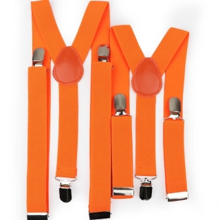Kšandy šle 1 x pro muže,ženu + 1 x pro dítě = 2 x set > varianta oranžová zářivá