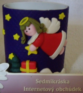 Kelímek - stojánek na tužky anděl