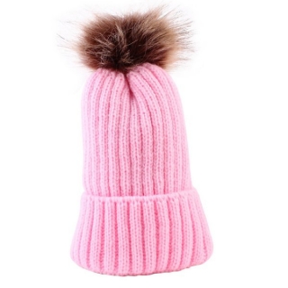 Kulich s bambulí pletená čepice dětská > varianta Růžová
