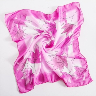 Šátek 60x 60cm růžové listí