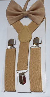 Kšandy šle DĚTSKÉ s motýlkem set světlé
