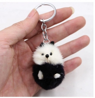 Přívěšek panda na klíče na batůžek na tašku bílo černý panda medvídek