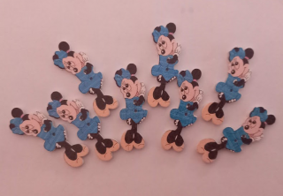 Knoflík Mickey Mouse  modrá
