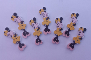 Knoflík Mickey Mouse  žlutá 