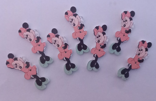 Knoflík Mickey Mouse  růžová 
