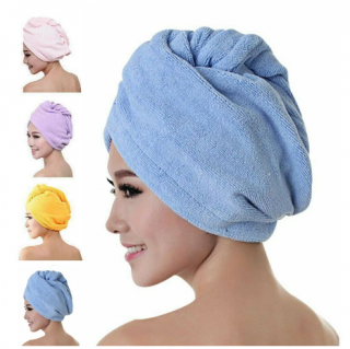 Ručník na vlasy Turban na mokré vlasy  Fialová