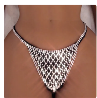 Spodní kalhotky sexy štrasové lesklé 