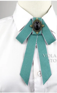 Motýlek Fiží elegantní kravata stuha motýl s broží hladké stuhy zelená světle