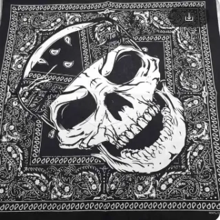 Šátek motorkáři muži lebky 55 x 55cm