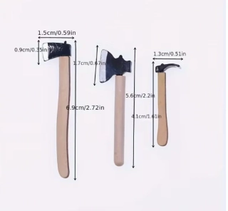 Nářadí 3 ks miniatura pro panenky 