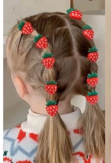 Gumičky do vlasů jahůdka 1 KS