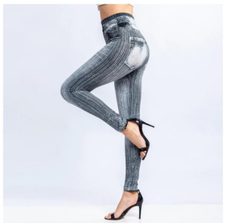 Legíny sexy vyšší pas  dívky a ženy šedá hodně elastické