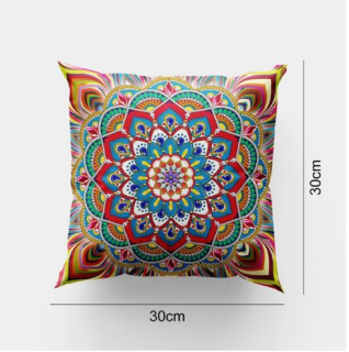 Diamantové vyšívání povlak na polštář polštářek 30x30cm mandala
